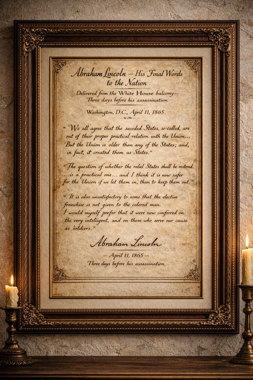Abraham Lincoln — His Final Words to the Nation (1865)