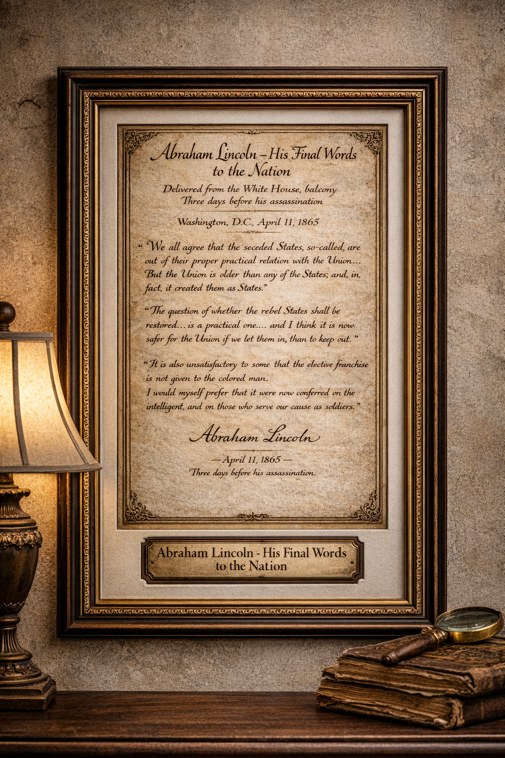 Abraham Lincoln — His Final Words to the Nation (1865)