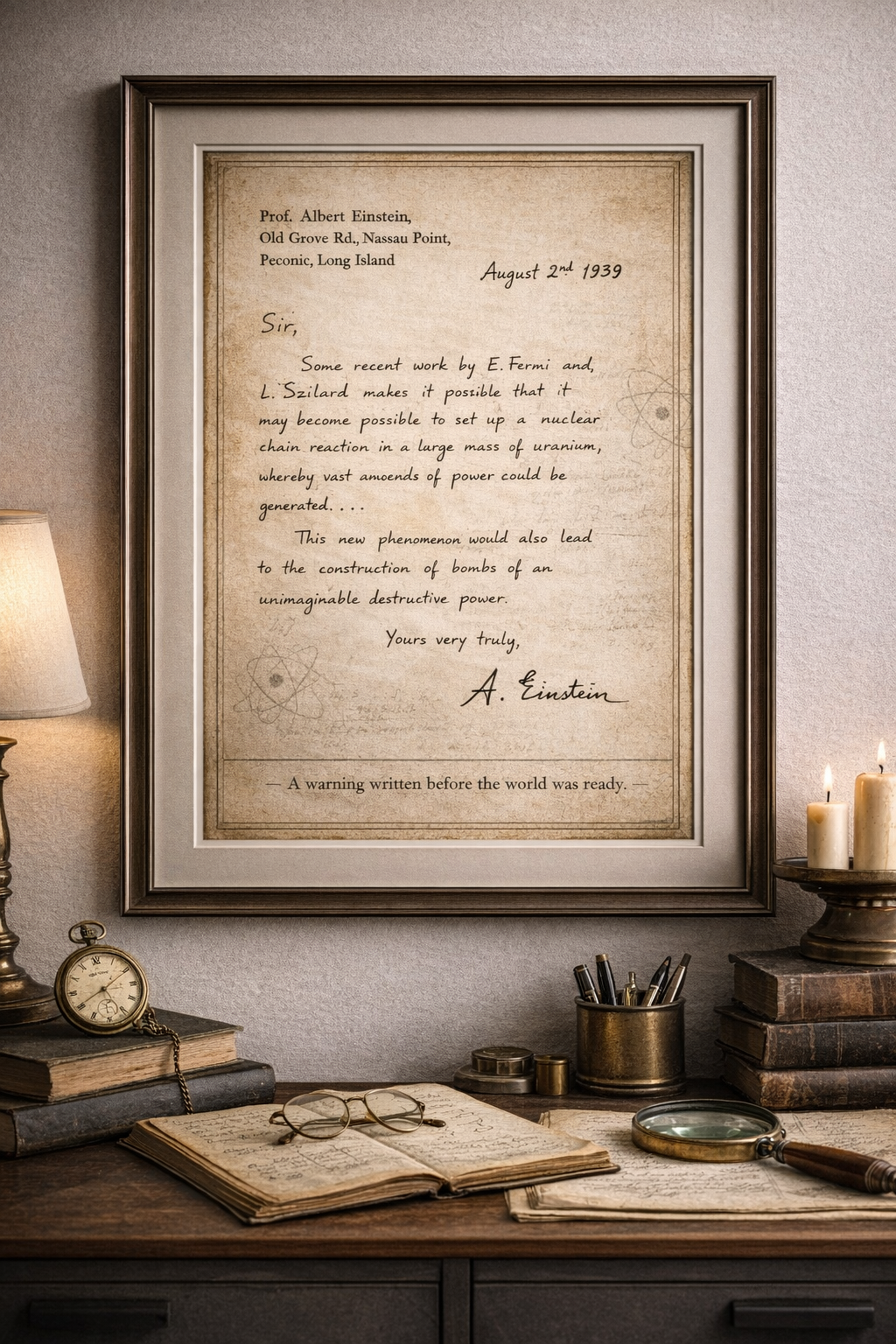 Albert Einstein’s Letter to President Roosevelt — 1939