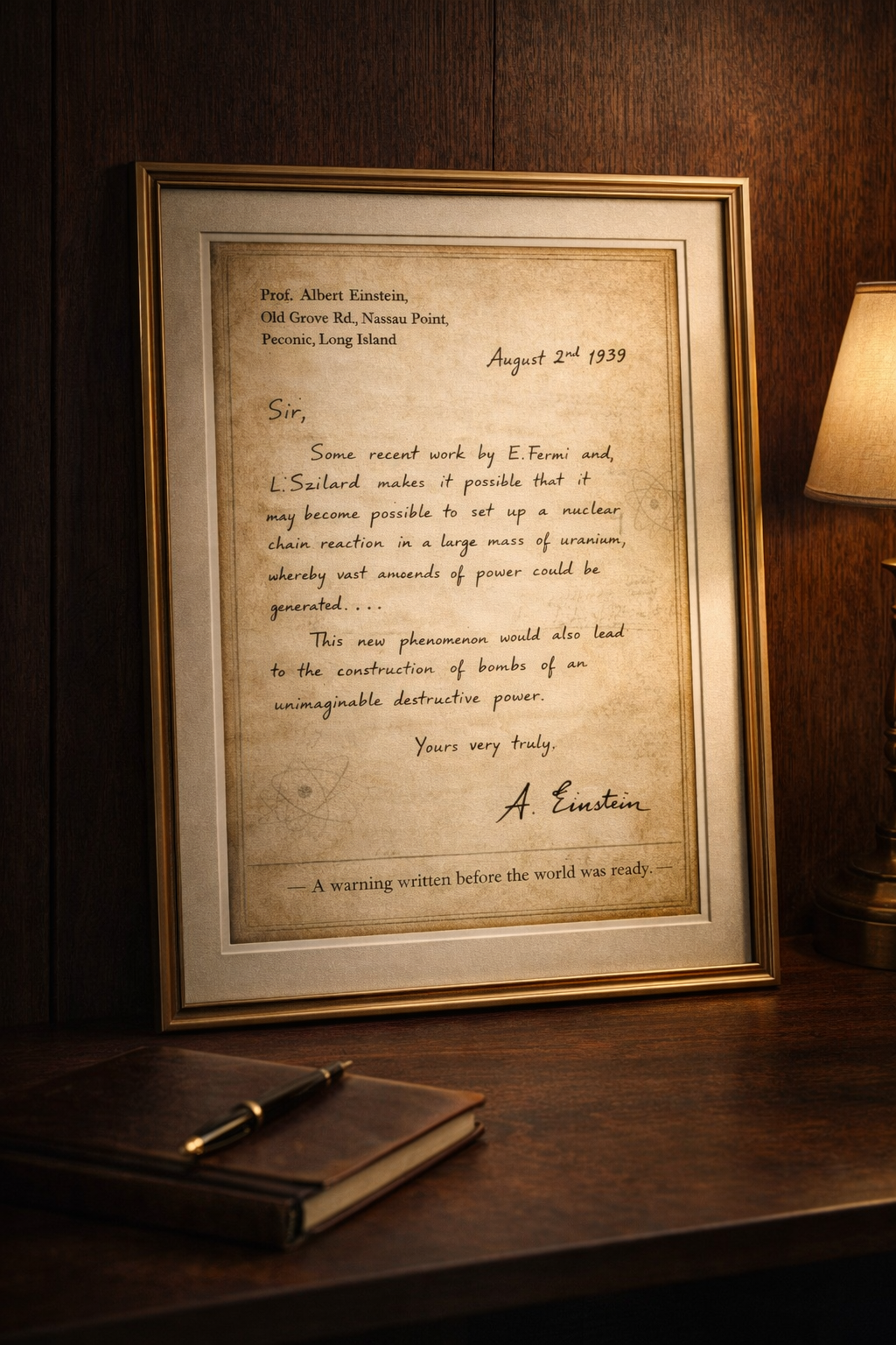 Albert Einstein’s Letter to President Roosevelt — 1939