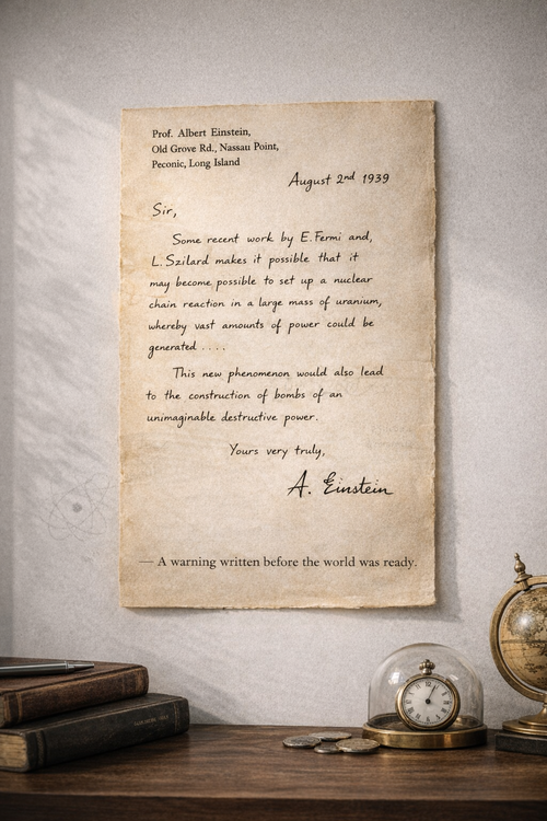 Albert Einstein’s Letter to President Roosevelt — 1939