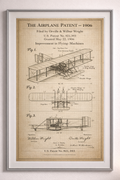 The Airplane Patent — 1906 Wright Brothers Flying Machine Design Study